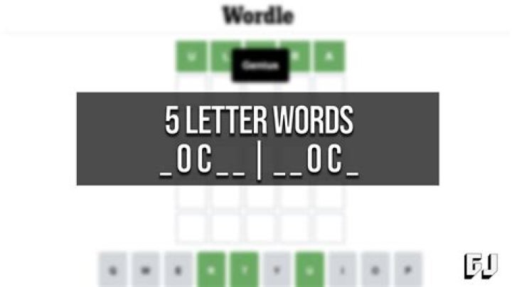 5 Letter Words with OC in the Middle