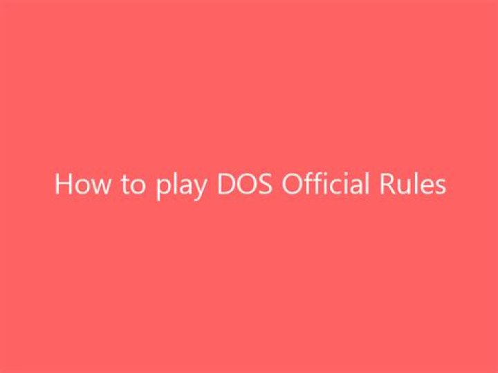 How to play DOS | Official Rules