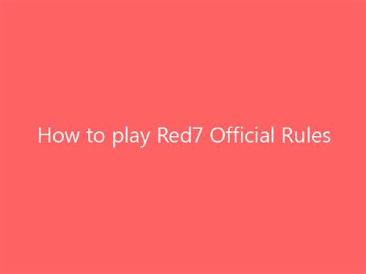 How to play Red7 | Official Rules