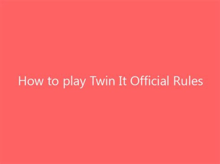 How to play Twin It! | Official Rules