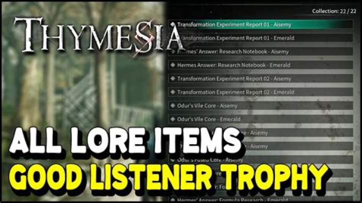 Lore Locations Guide - Thymesia
