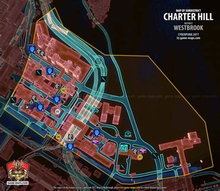 Maps for Westbrook in Cyberpunk 2077 (CP77)