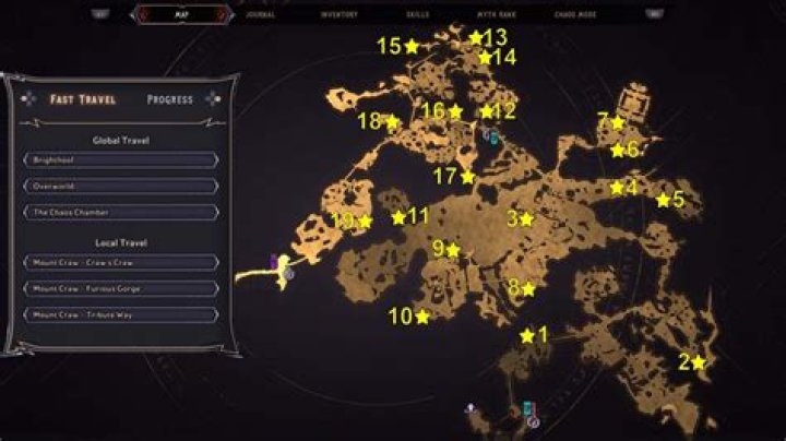 Mount Craw Lucky Dice Locations