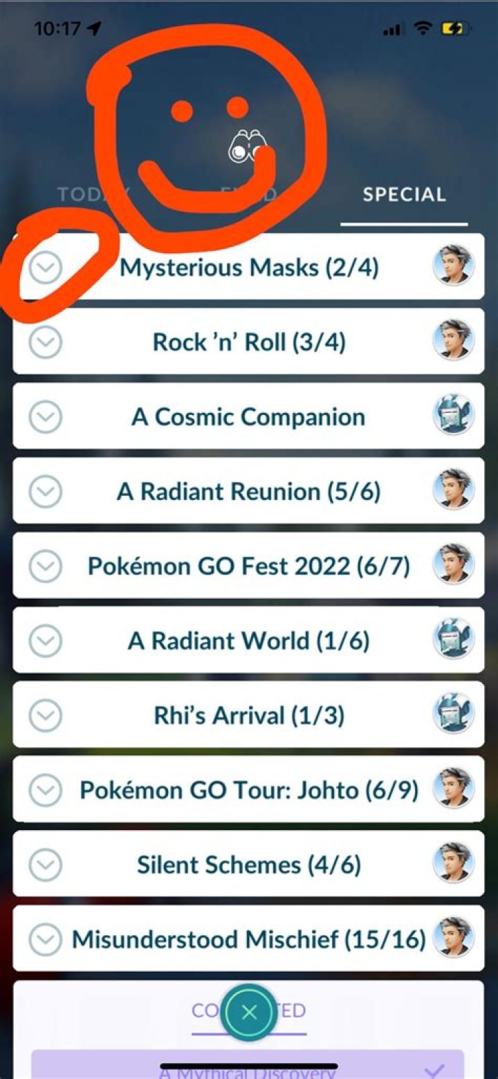 Timed and Special Research tabs not showing in Pokémon GO