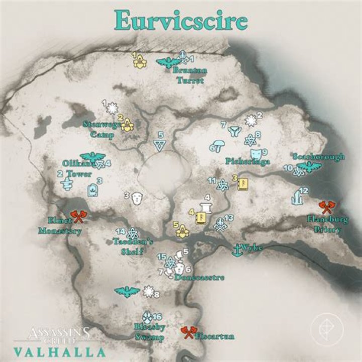 Treasure Hoard Maps - Eurvicscire - Artifacts | Assassin's Creed: Valhalla